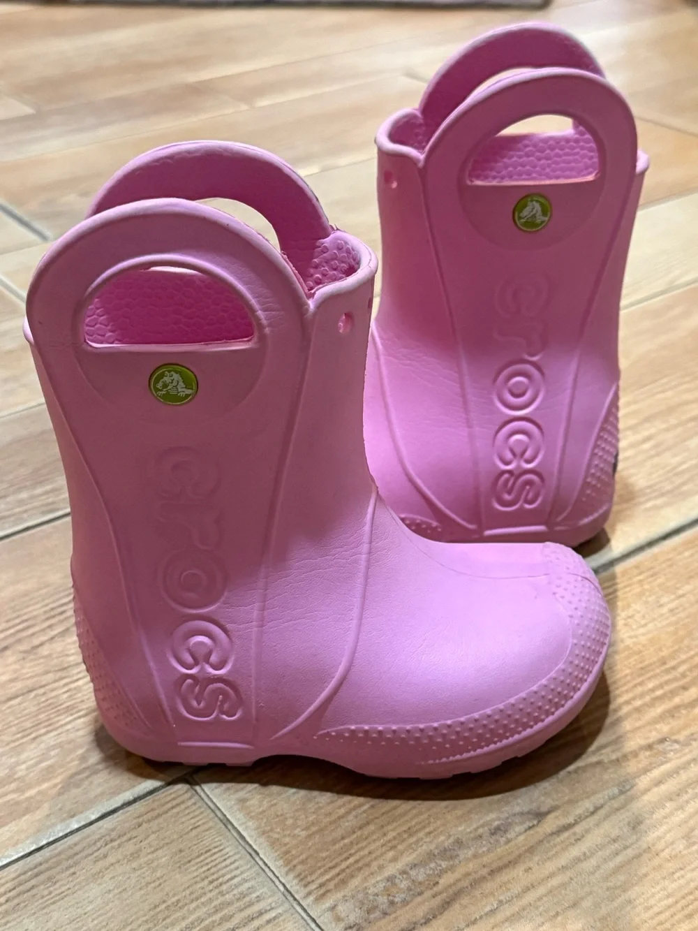 CROCS Kids Pink Waterproof Rain Boots